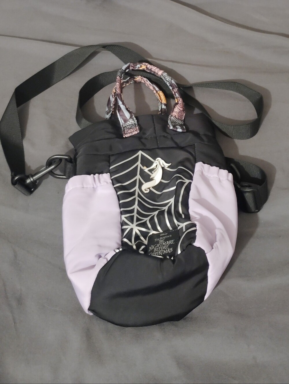Disney The Nightmare Before Christmas Spiderweb Water Bottle Sling Bag Bioworld